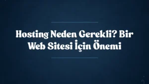 Hosting Neden Gerekli? Bir Web Sitesi İçin Önemi 2025