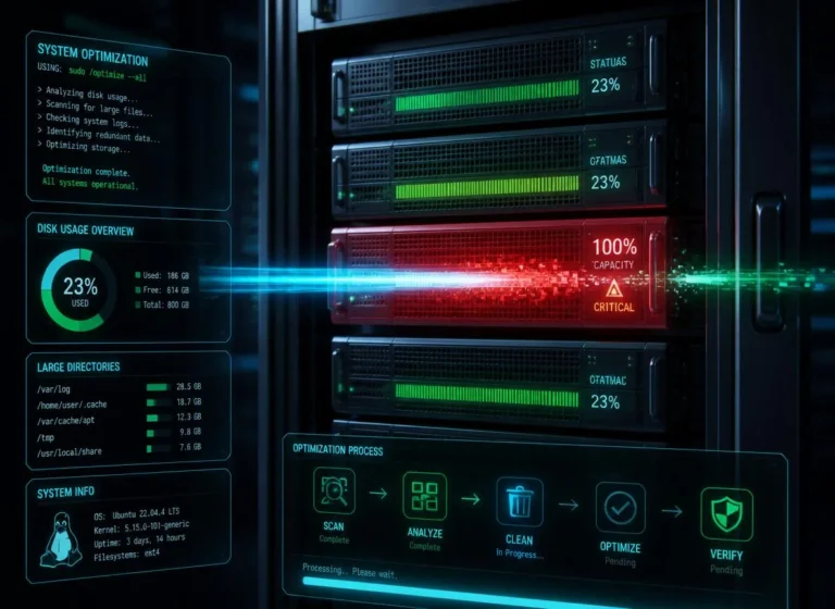 cPanel “Disk Full” Hatası ve Güvenli Log Temizleme